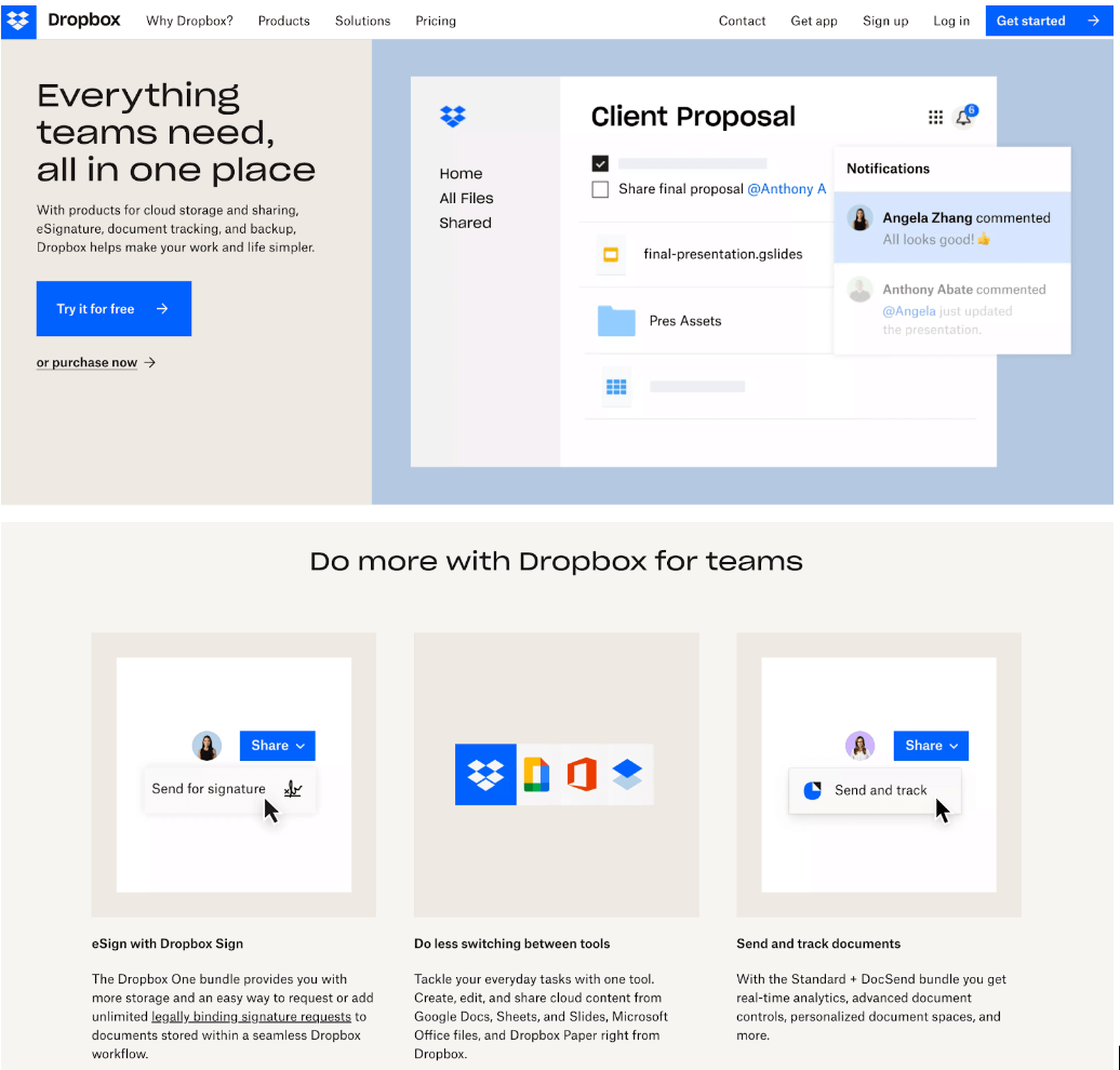 扁平化設計案例#1:Dropbox 扁平化設計案例#1:Dropbox