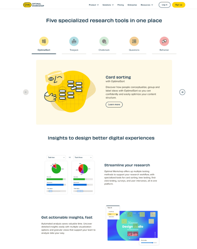 扁平設計範例#3:OptimalWorkshop 扁平設計範例#3:OptimalWorkshop
